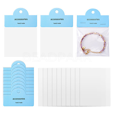 100Pcs Rectangle Clear Polypropylene Cellophane Bags CDIS-TA0001-36B-1