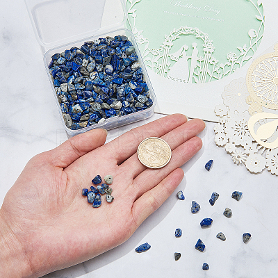 Natural Lapis Lazuli Chip Beads G-CJ0001-25-1
