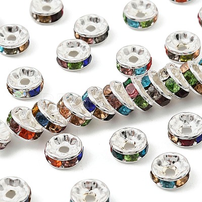 Brass Grade A Rhinestone Spacer Beads RB-A014-Z8mm-37S-1