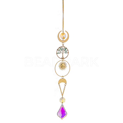 Glass Teardrop Pendant Decoration WG33785-04-1