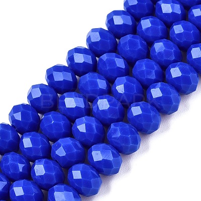 Opaque Solid Color Imitation Jade Glass Beads Strands EGLA-A044-P8mm-D32-1