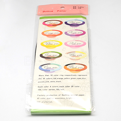 160Strips 22 Colors 10MM Wide Quilling Paper Strips DIY-R025-06-1