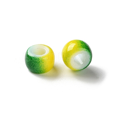 Spray Painted ABS Plastic European Beads KY-G033-02A-04-1