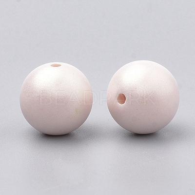 Spray Painted Style Acrylic Beads MACR-T010-8mm-06-1