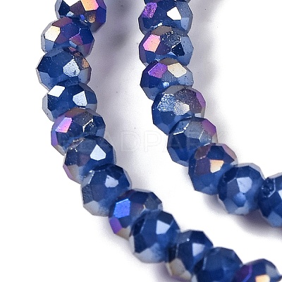 Baking Electroplate Glass Beads Strands X-DGLA-A039-J4mm-B04-1