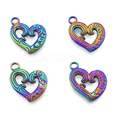 Ion Plating(IP) 201 Stainless Steel Pendants STAS-N098-222M-1