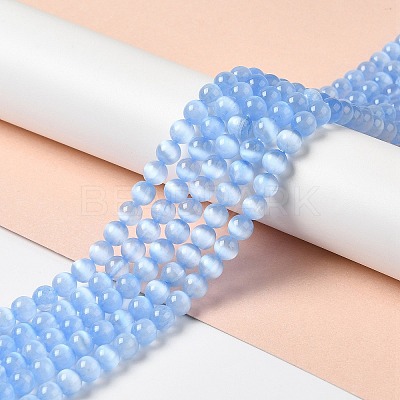 Natural Selenite Dyed Beads Strands G-P493-02E-1