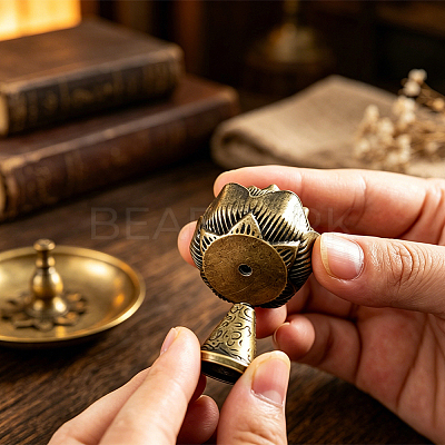 1Pc Alloy Incense Burners AJEW-DJ0002-28-1