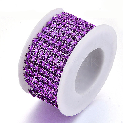 8 Rows Plastic Diamond Mesh Wrap Roll OCOR-N005-001B-1