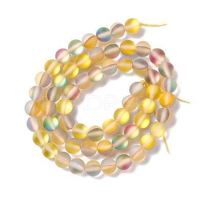 Synthetic Moonstone Beads Strands G-E573-01A-18-1