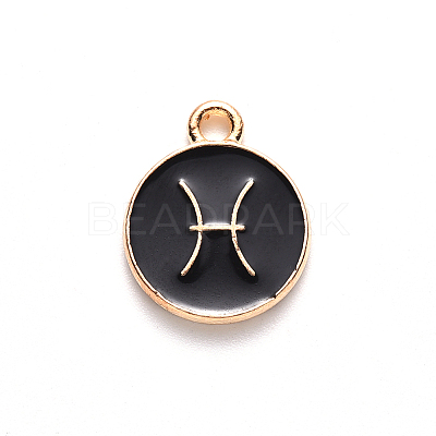 Alloy Enamel Pendants LS-ENAM-S124-01B-08H-1