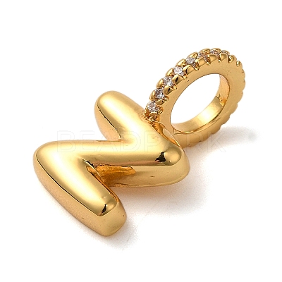 Brass Micro Pave Cubic Zirconia Pendants KK-K345-13Z-G-1