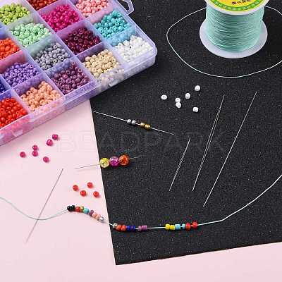 Iron Collapsible Big Eye Beading Needles TOOL-R095-03-1