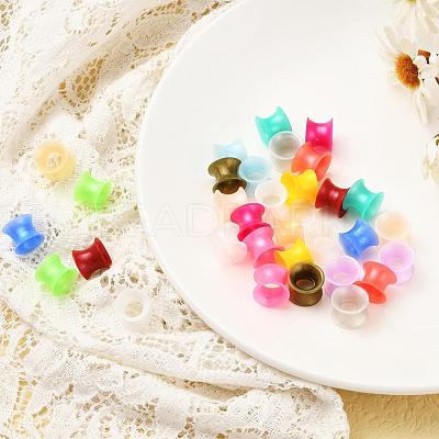 32Pcs 16 Colors Silicone Thin Ear Gauges Flesh Tunnels Plugs FIND-YW0001-16B-1