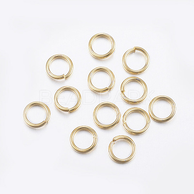 304 Stainless Steel Open Jump Rings STAS-L187-6x0.8mm-G-1