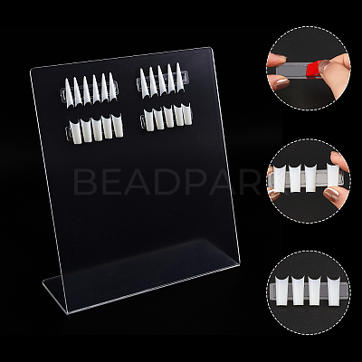 Acrylic Nail Art Display Board ODIS-WH0030-14-1