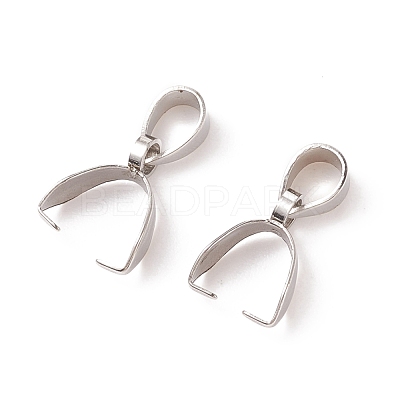 Non-Tarnish 201 Stainless Steel Pendant Pinch Bails STAS-P223-16P-C-1