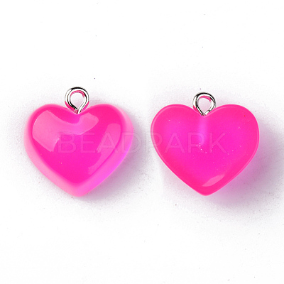 Transparent Resin Pendants X-RESI-R429-30E-1