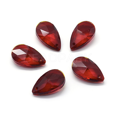 Faceted Glass Pendants GLAA-F069-S-A03-1