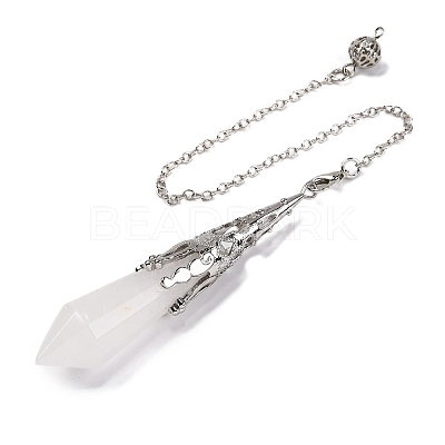 Natural Quartz Crystal Pointed Dowsing Pendulum Big Pendants G-H285-06P-A25-1