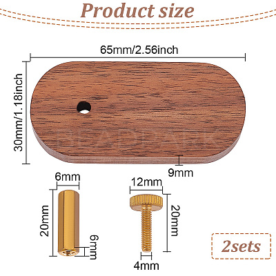2 Sets Tabletop Wood Price Display Cards AJEW-FG0002-86-1