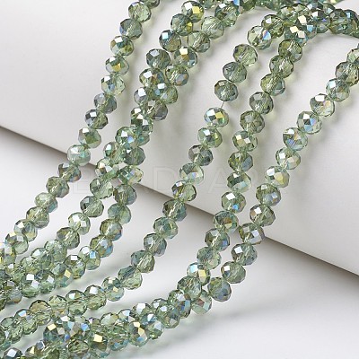 Electroplate Transparent Glass Beads Strands LS-EGLA-A034-T6mm-S11-1