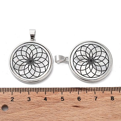 Natural White Shell Pendants SHEL-G017-01P-02-1