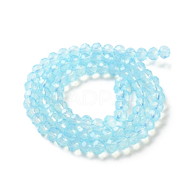 Baking Paint Transparent Glass Beads Strands DGLA-A034-J6MM-D08-1