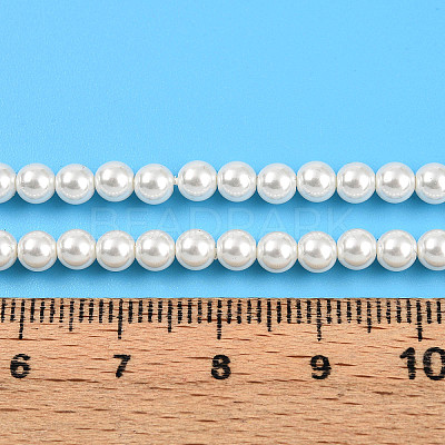 Baking Paint Pearlized Glass Pearl Bead Strands HY-N002-4mm-A11-1