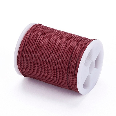 Round Waxed Polyester Cord YC-G006-01-1.0mm-09-1