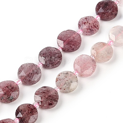 Natural Strawberry Quartz Beads Strands G-C116-A41-01-1
