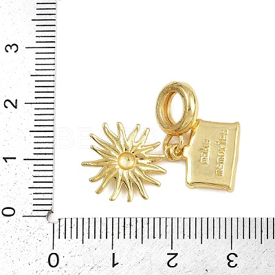 Brass Sun Camera European Dangle Charms KK-I352-32G-1
