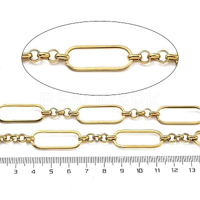 Ion Plating(IP) 304 Stainless Steel Oval Link Chains CHS-G039-02A-G-1