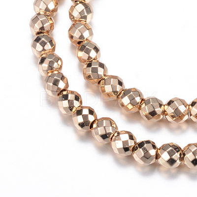 Electroplate Non-magnetic Synthetic Hematite Bead Strands G-Q465-12KC-1