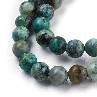 Natural African Turquoise(Jasper) Beads Strands TURQ-G037-8mm-1