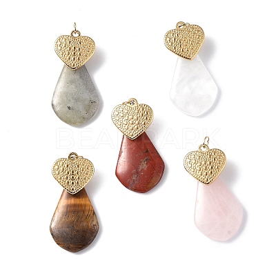 Natural Mixed Gemstone Pendants G-I343-05-1