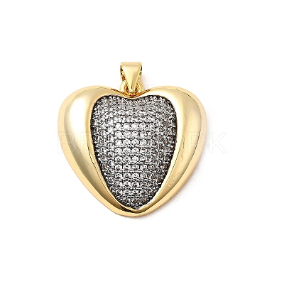 Brass Micro Pave Cubic Zirconia Pendants KK-A266-03C-G-1