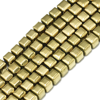 Electroplate Non-magnetic Synthetic Hematite Beads Strands G-S352-78-1
