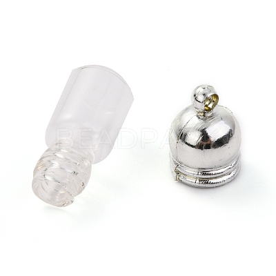 Glass Bottle Pendants GLAA-H105-14B-1