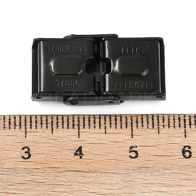 Ion Plating(IP) 201 Stainless Steel Watch Band Clasps STAS-C006-1-02B-1