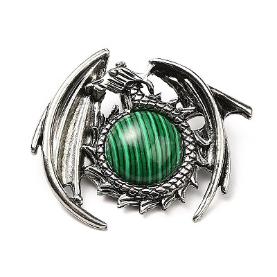Synthetic Malachite Pendants G-B033-05AS-17-1