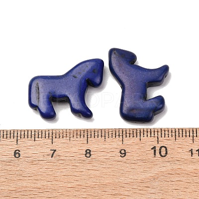 Synthetic Turquoise Dyed Horse Beads G-B015-M-1