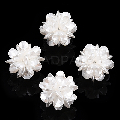 Handmade ABS Plastic Imitation Pearl Woven Beads FIND-N050-19-01-1