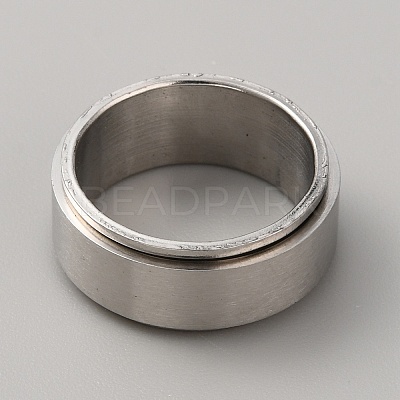 304 Stainless Steel Plain Rotating Finger Ring RJEW-WH0011-10A-P-1