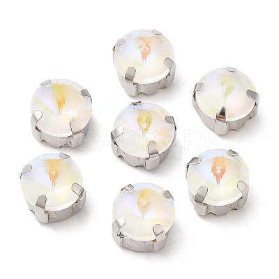 Mocha Fluorescent(MI) Flat Round Sew on Rhinestone GGLA-M006-02B-P04-1