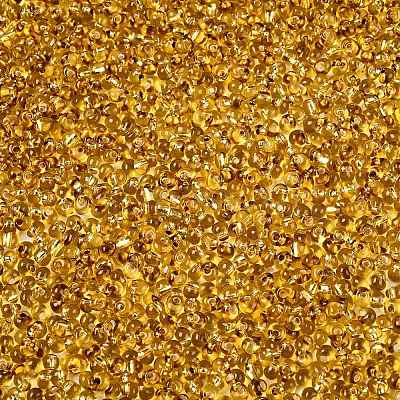 6/0 Baking Paint Transparent Fringe Glass Seed Beads X1-SEED-N006-06C-1