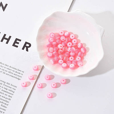 50Pcs Transparent Stripe Resin Beads RESI-YW0001-02F-1