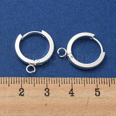 201 Stainless Steel Huggie Hoop Earrings Findings STAS-A167-01K-S-1
