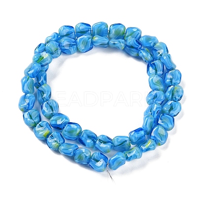 Handmade Milleflori Glass Beads Strands LAMP-M018-01A-04-1