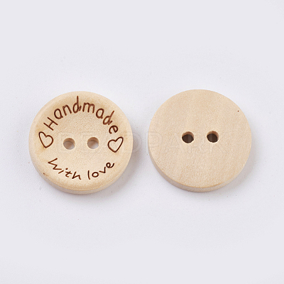 Wooden Buttons BUTT-K007-08B-1